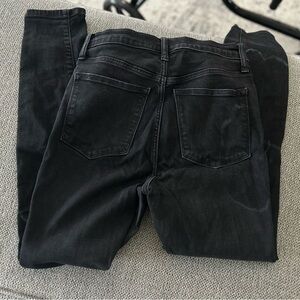 Black distressed J Crew jeans